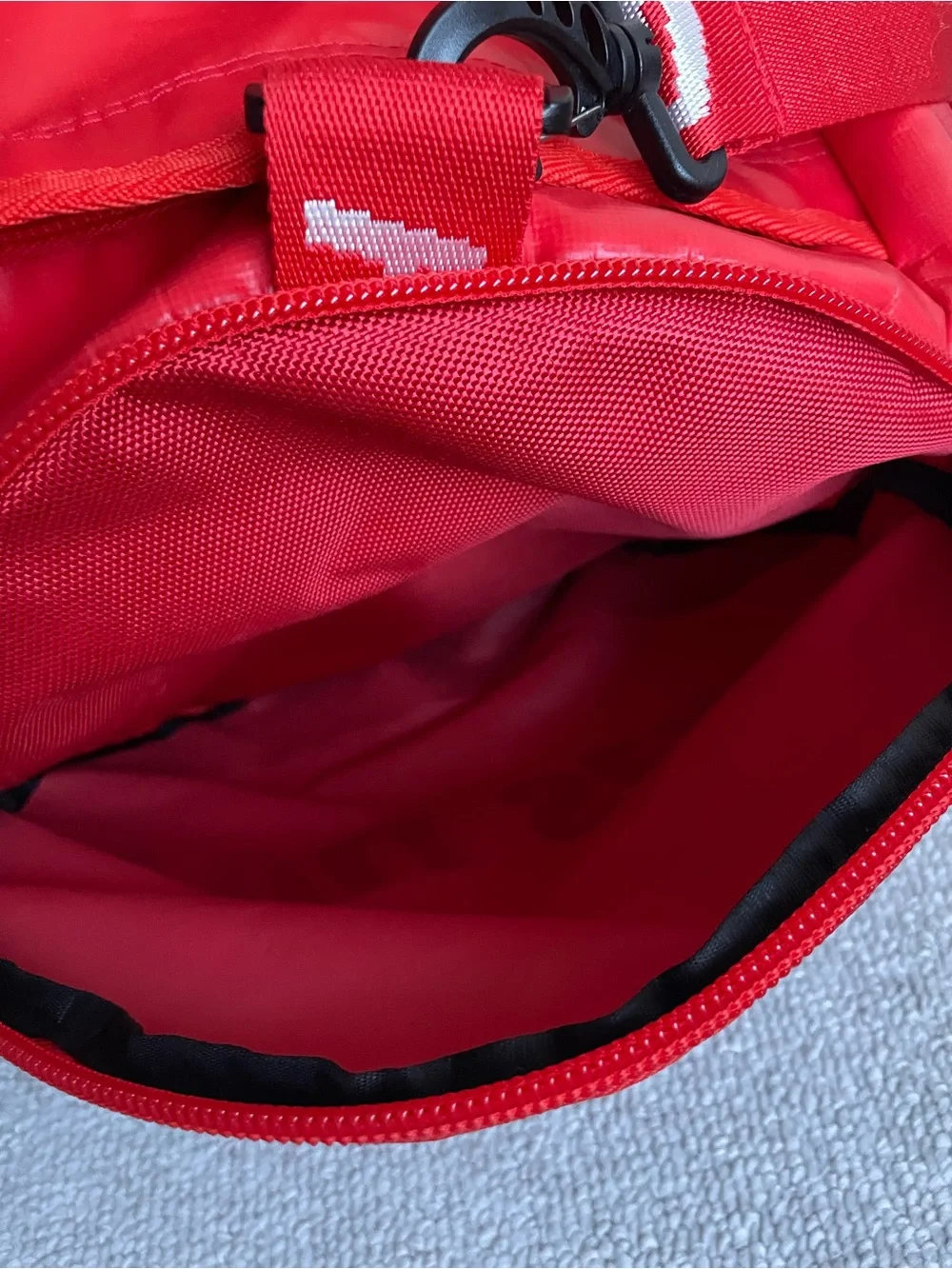 Full Send Nelk Boys Gym Duffel Travel Bag, 60 L, Cherry Red